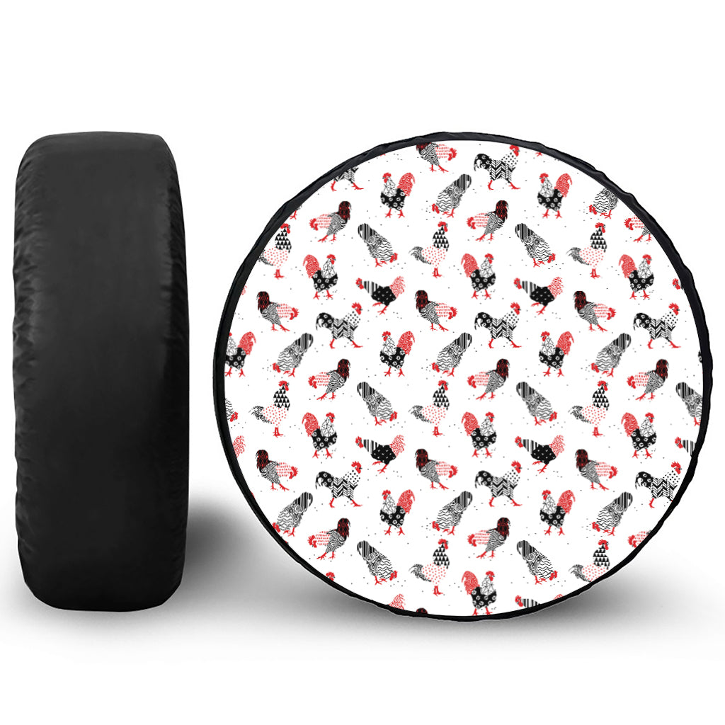 Exotic Chicken Pattern Print Tire Cover