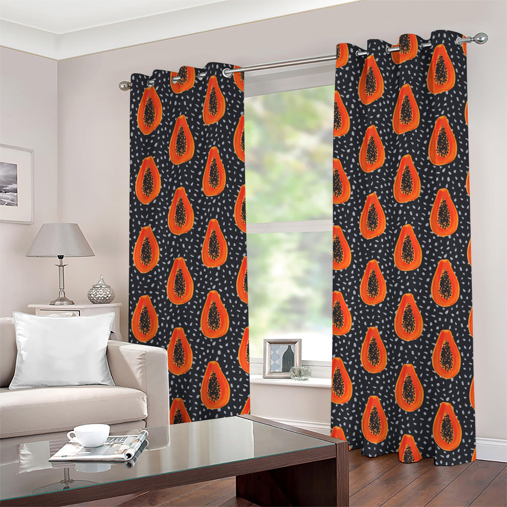 Exotic Papaya Pattern Print Grommet Curtains