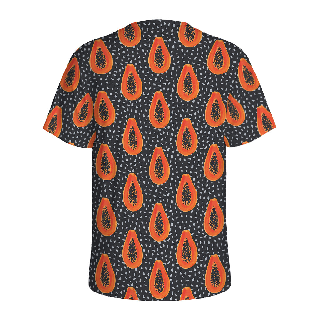 Exotic Papaya Pattern Print Men's Sports T-Shirt