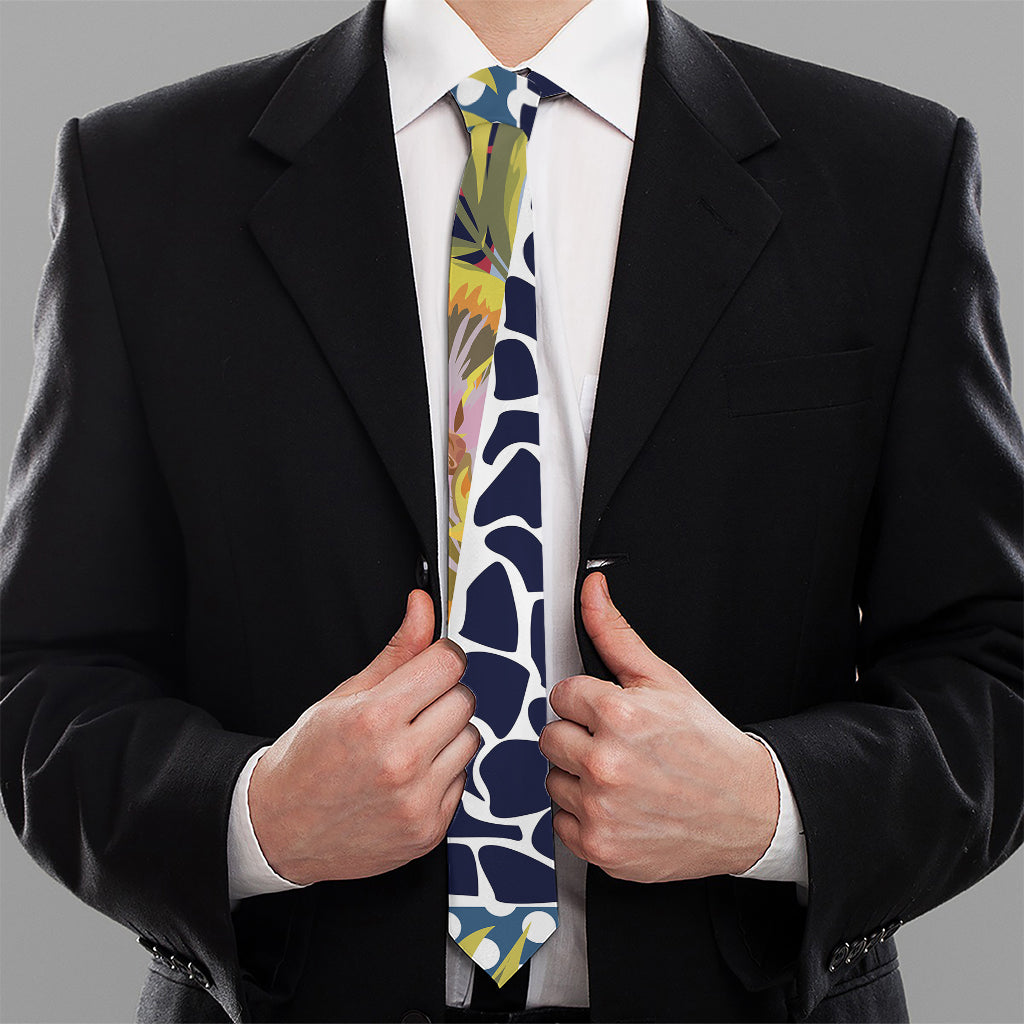 Exotic Patchwork Pattern Print Necktie