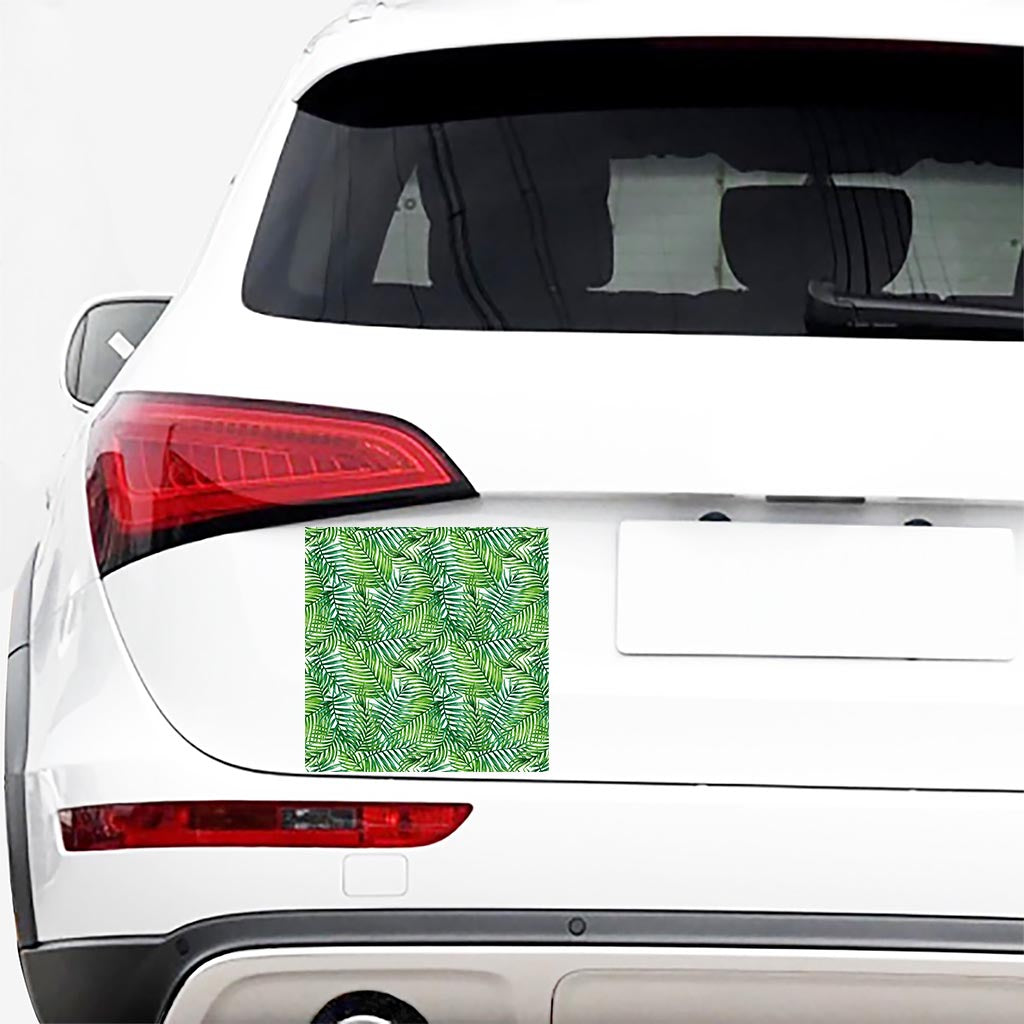 Exotic Tropical Leaf Pattern Print Car Sticker