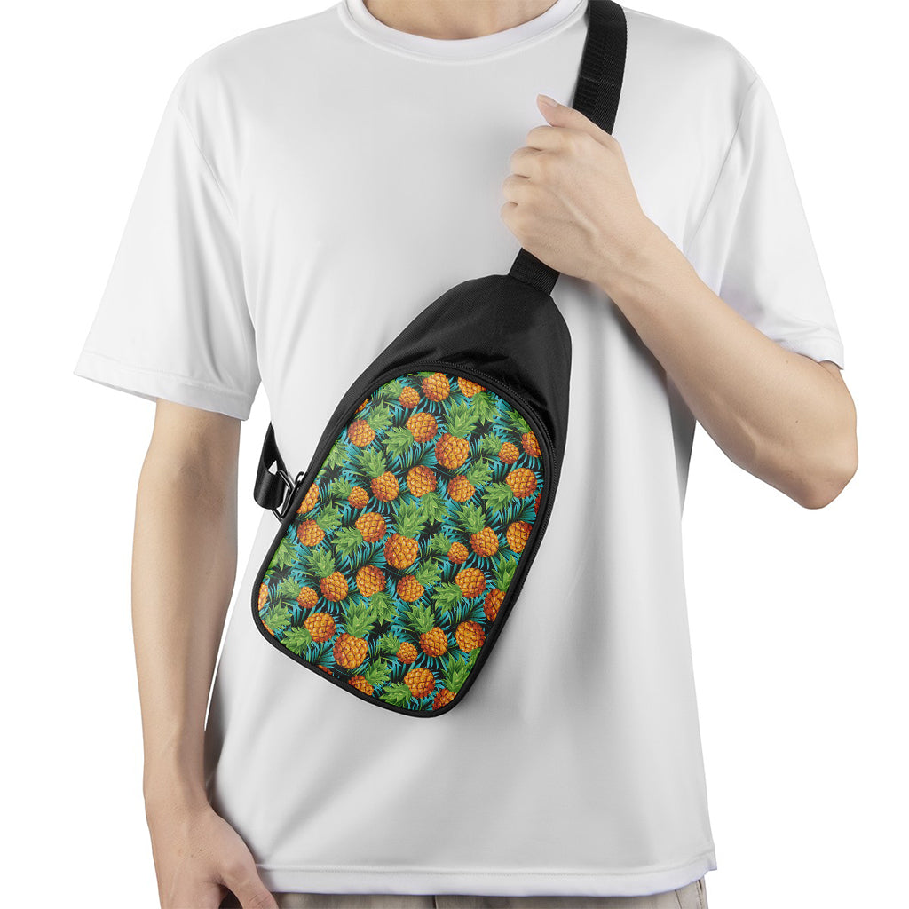 Exotic Tropical Pineapple Pattern Print Chest Bag