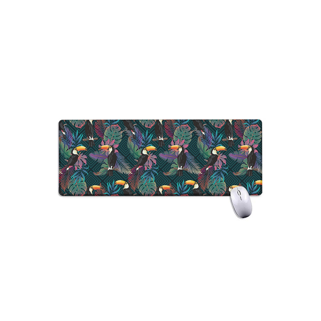 Exotic Tropical Toucan Pattern Print Extended Mouse Pad