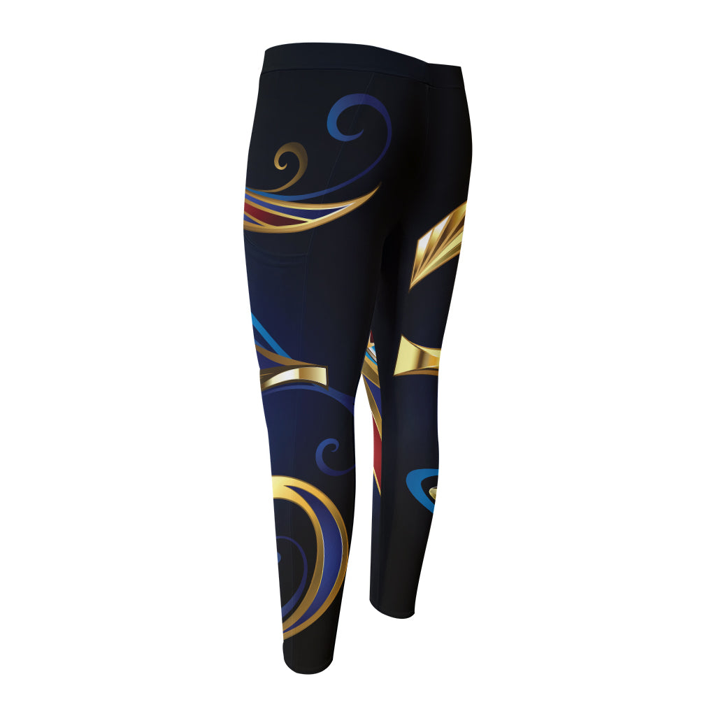 Eye Of Horus Amulet Print Men's Compression Pants