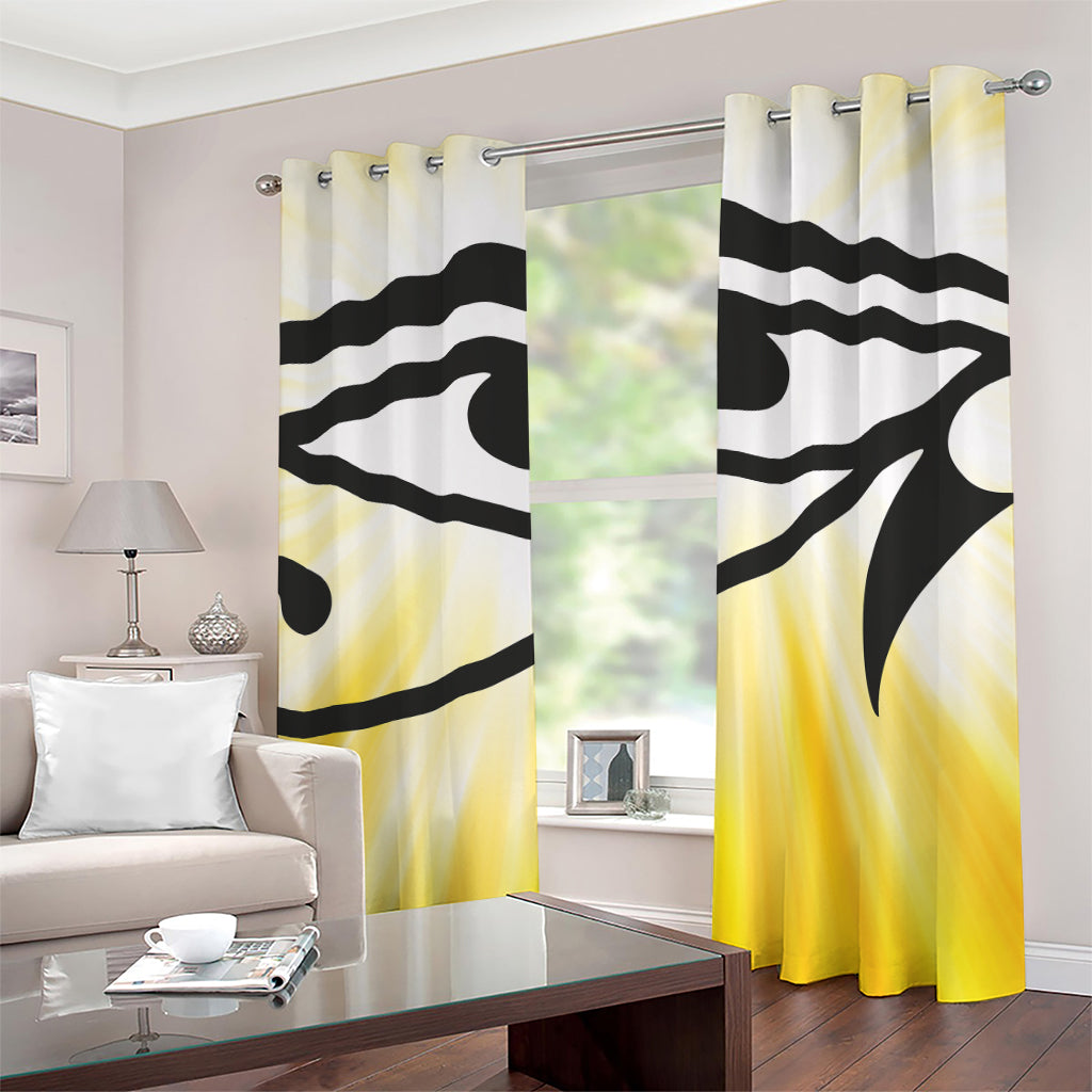 Eye Of Horus Symbol Print Grommet Curtains