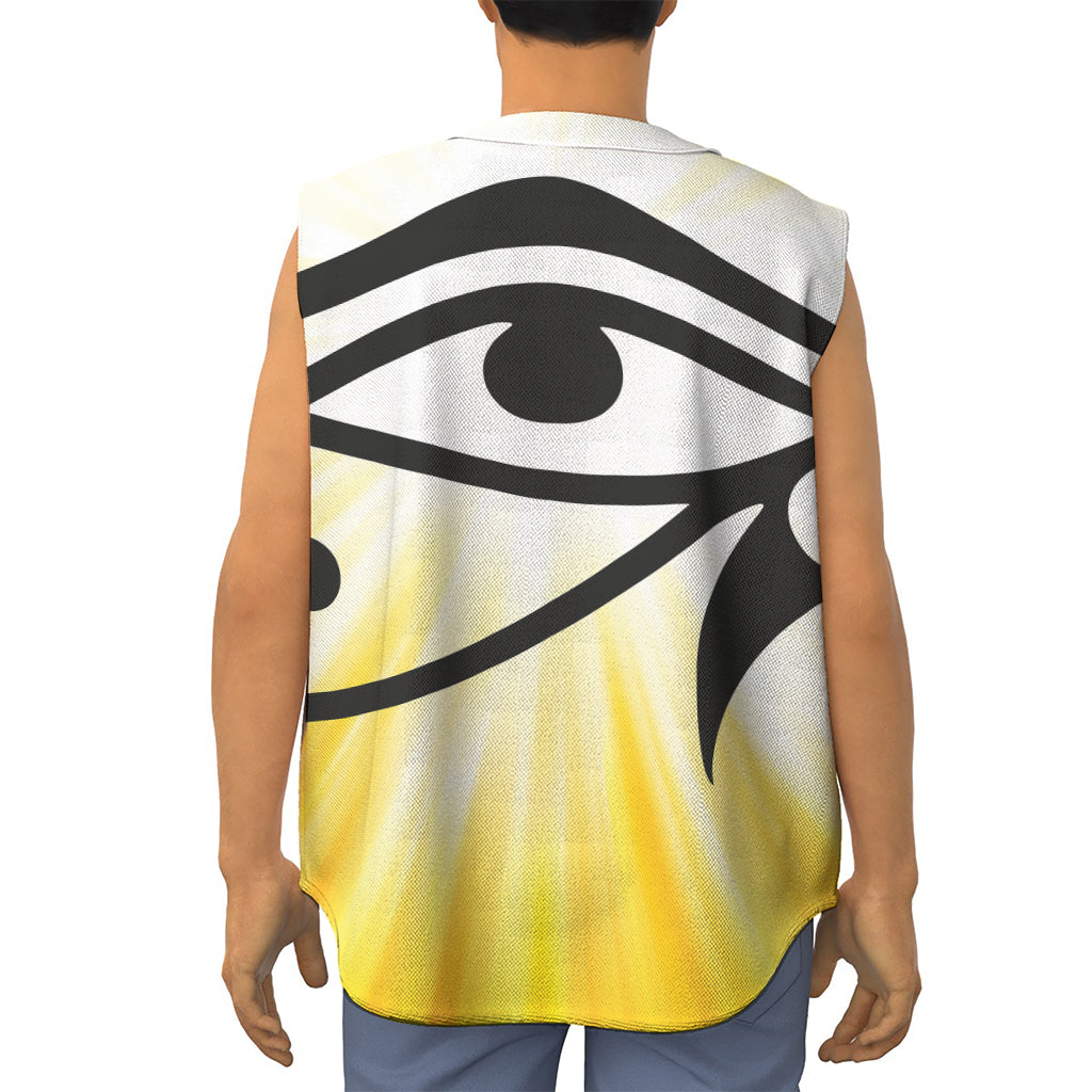 Eye Of Horus Symbol Print Sleeveless Baseball Jersey