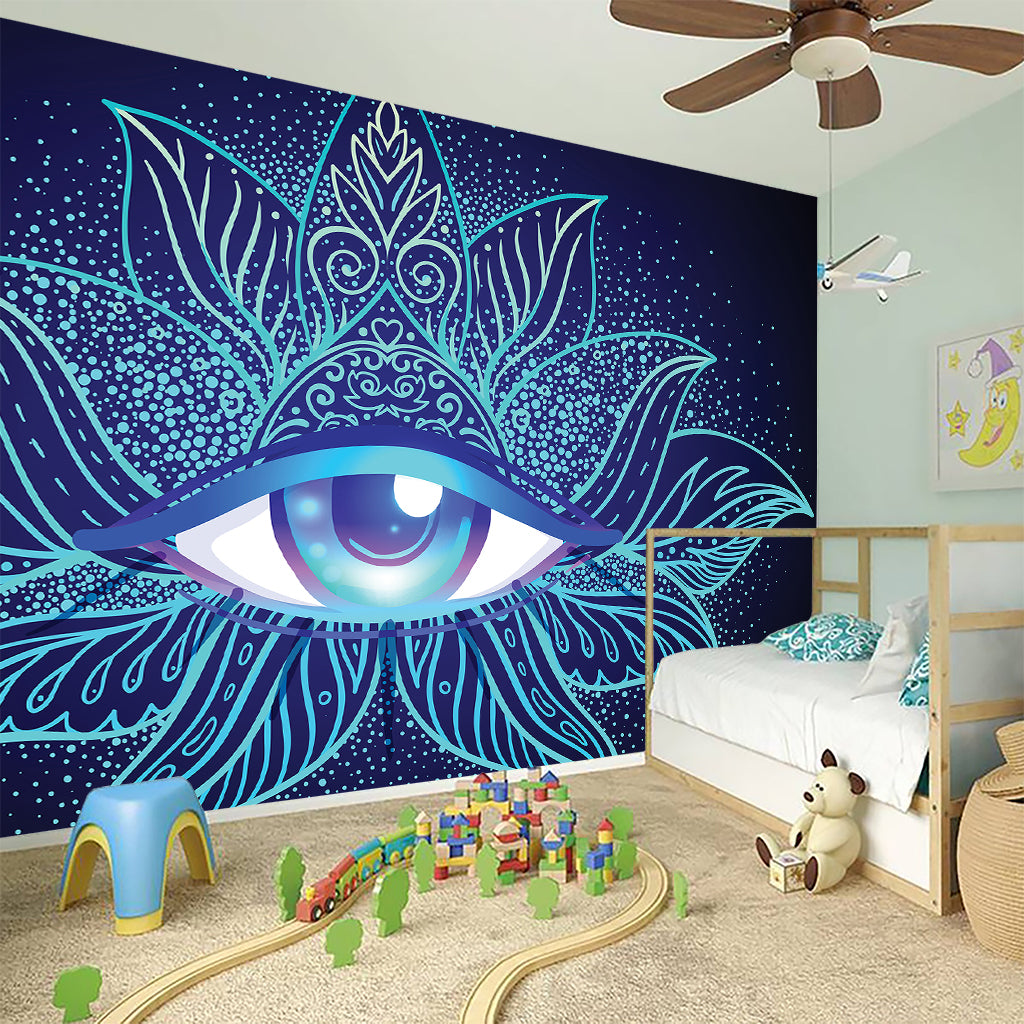 Eye of Providence Flower Print Wall Sticker