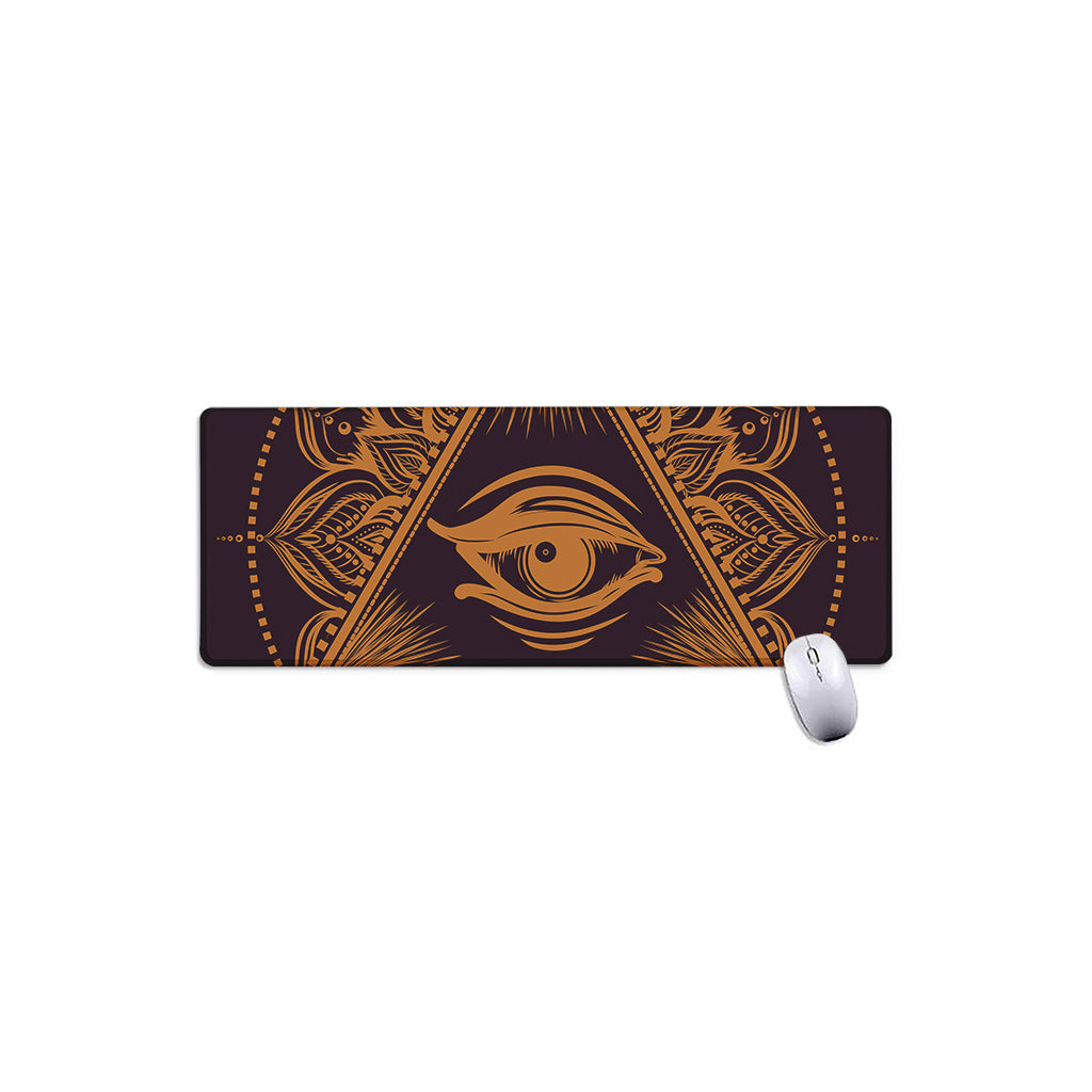 Eye of Providence Mandala Print Extended Mouse Pad