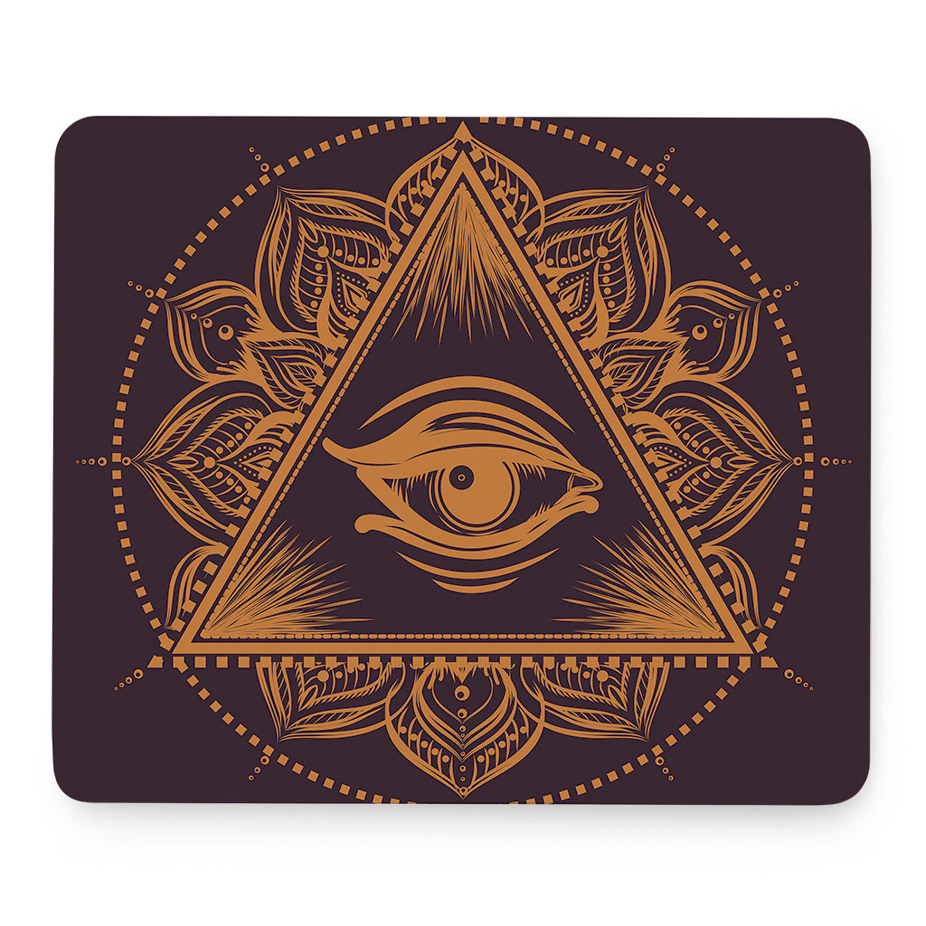 Eye of Providence Mandala Print Mouse Pad