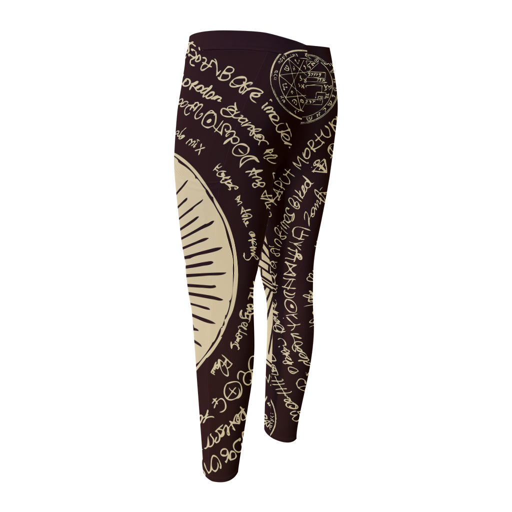 Eye of Providence Symbol Print Men's Compression Pants