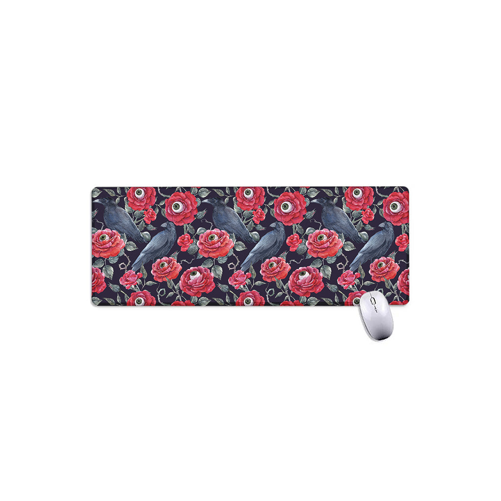 Eyeball Rose Pattern Print Extended Mouse Pad