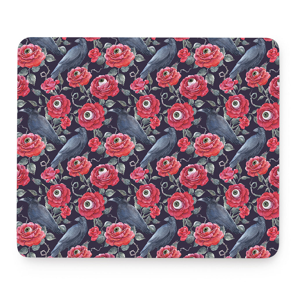 Eyeball Rose Pattern Print Mouse Pad