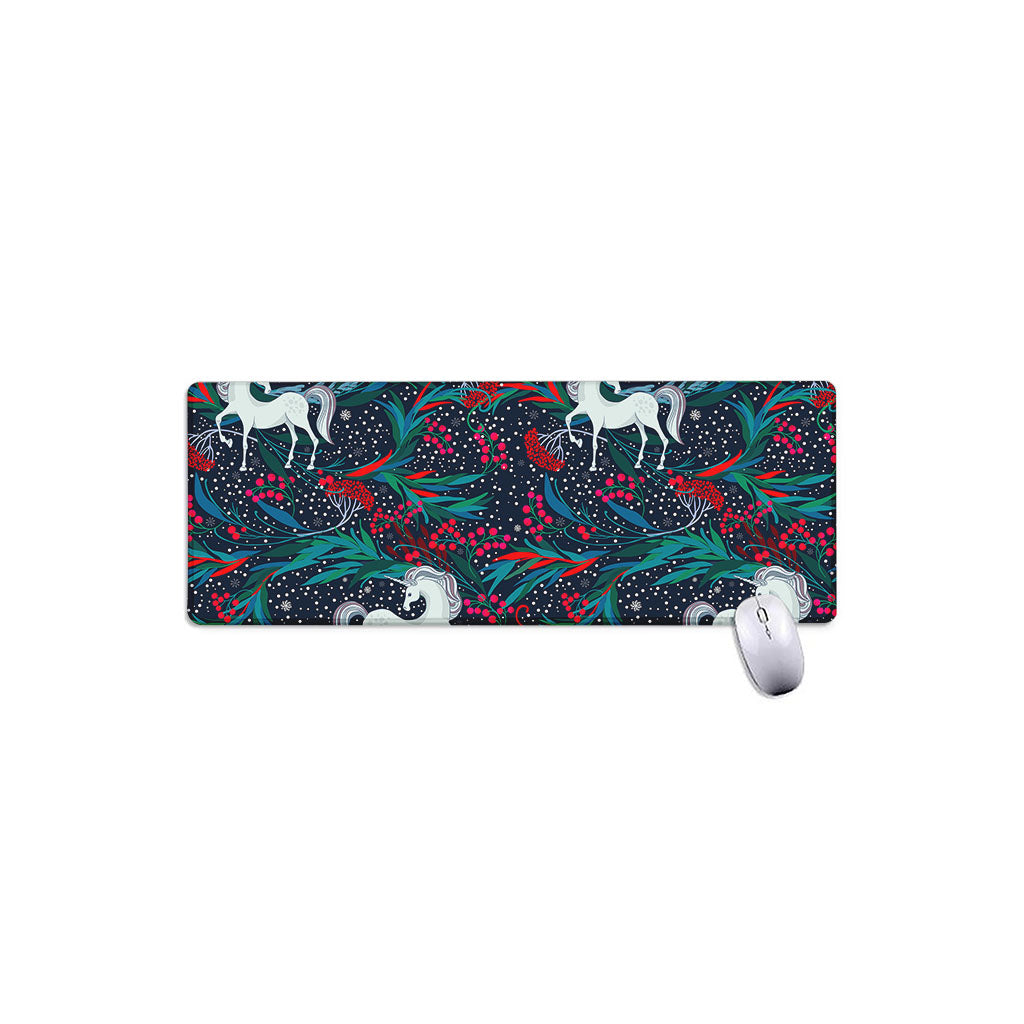 Fairy Floral Unicorn Pattern Print Extended Mouse Pad