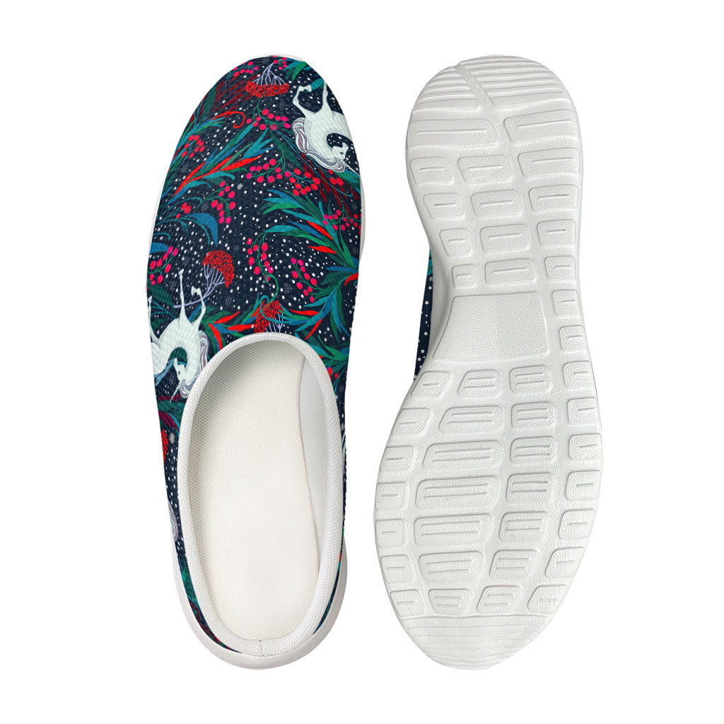 Fairy Floral Unicorn Pattern Print Mesh Casual Shoes