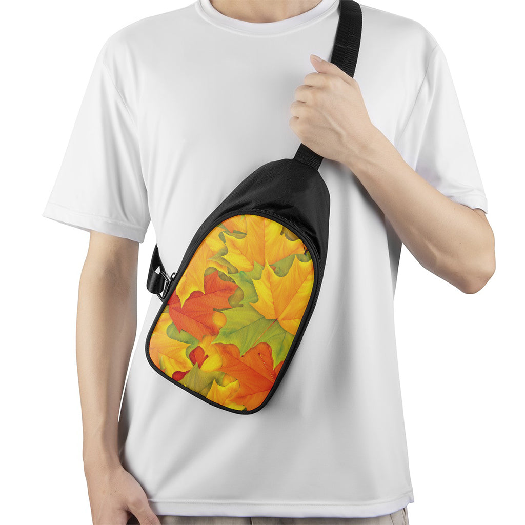 Fall Autumn Maple Leaves Print Chest Bag
