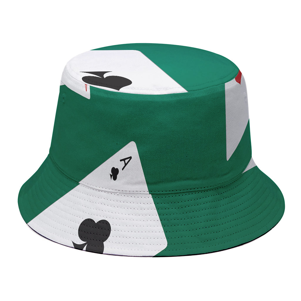 Falling Poker Cards Print Bucket Hat