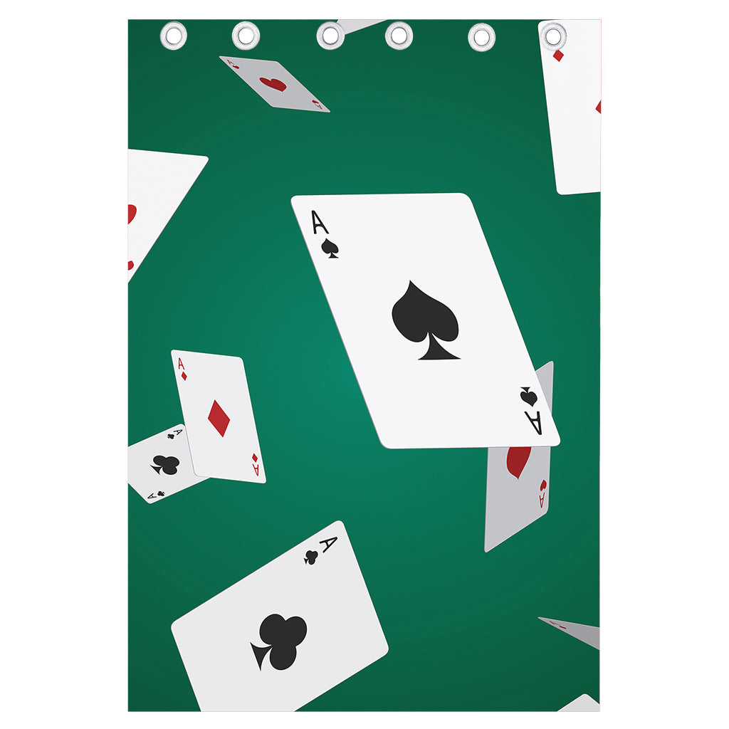 Falling Poker Cards Print Curtain