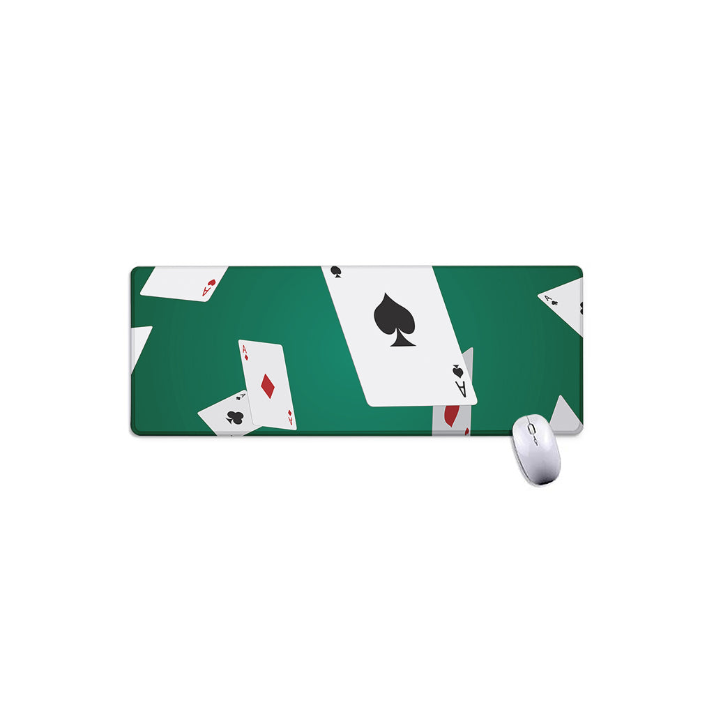 Falling Poker Cards Print Extended Mouse Pad