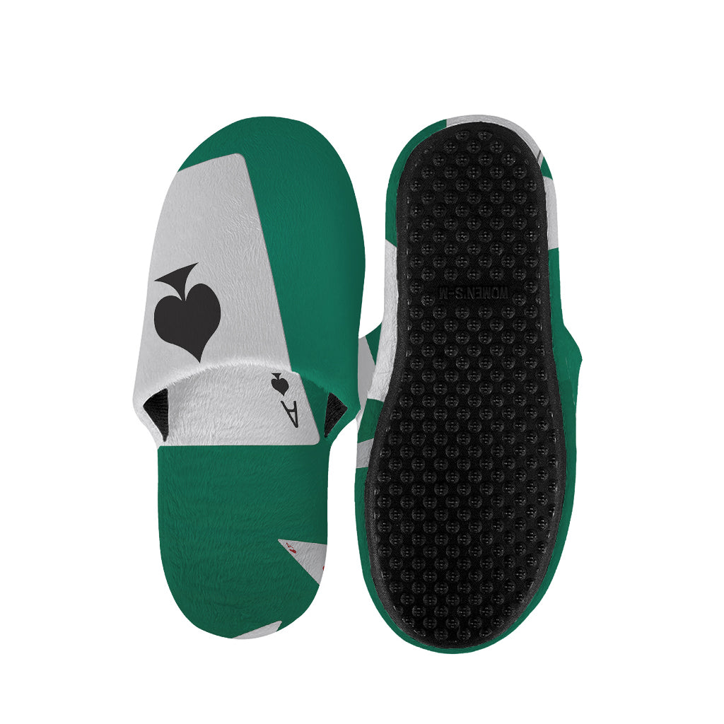 Falling Poker Cards Print Slippers