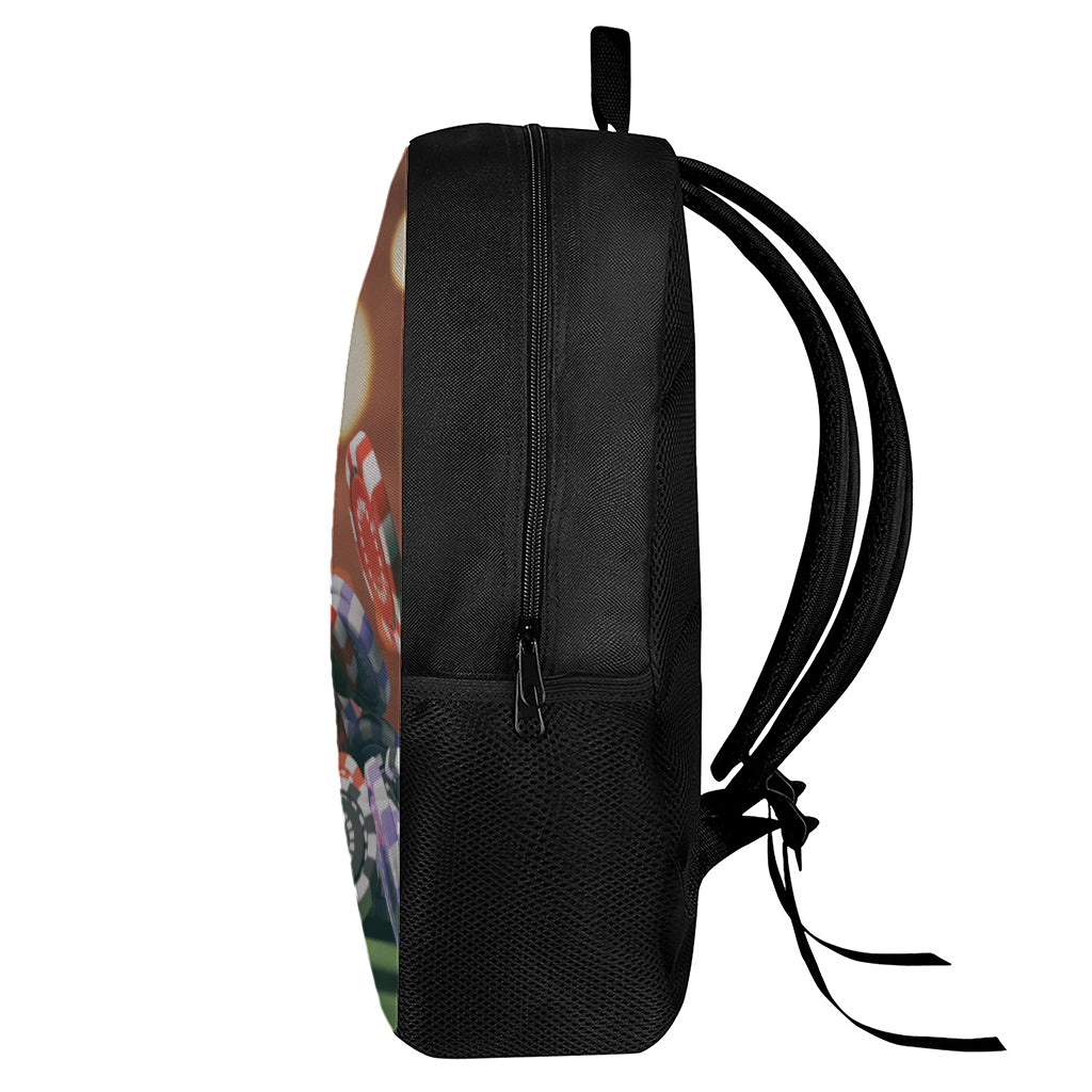 Falling Poker Chips Print 17 Inch Backpack