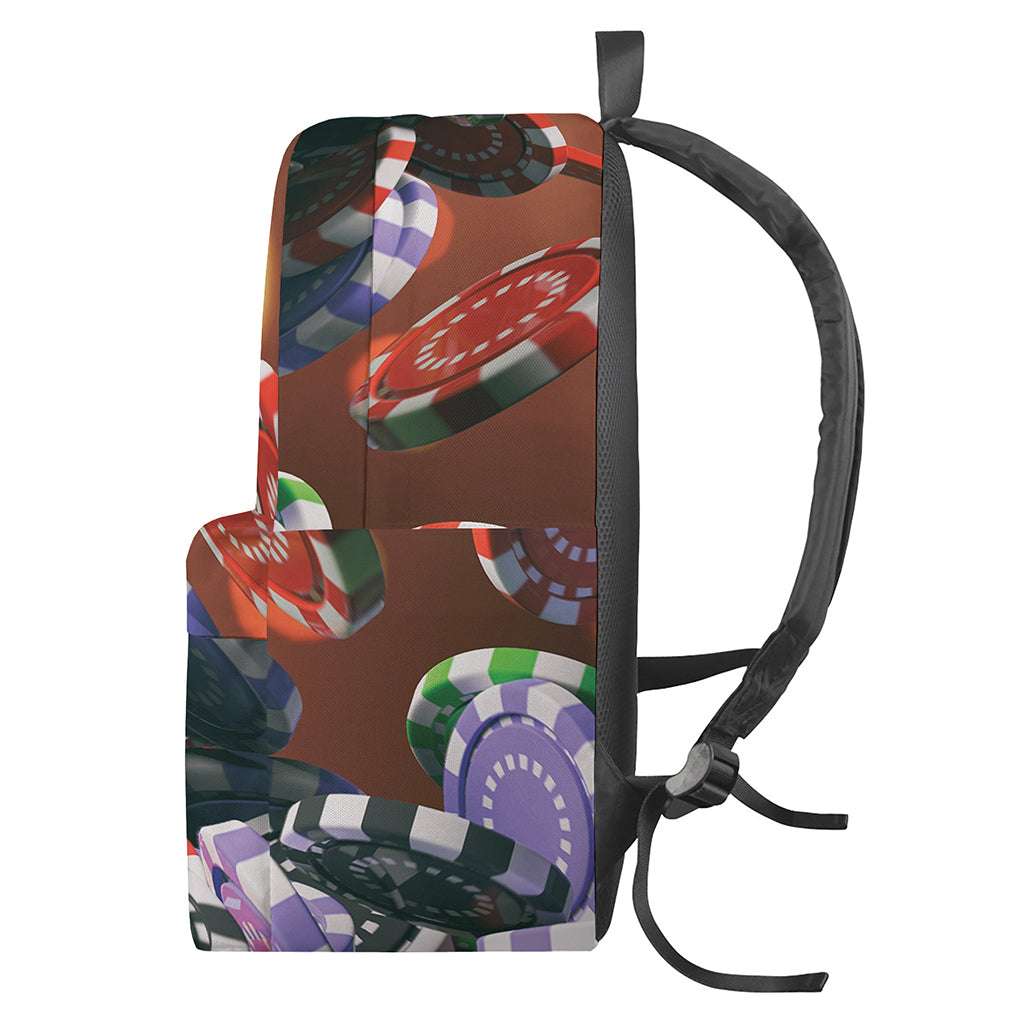 Falling Poker Chips Print Backpack