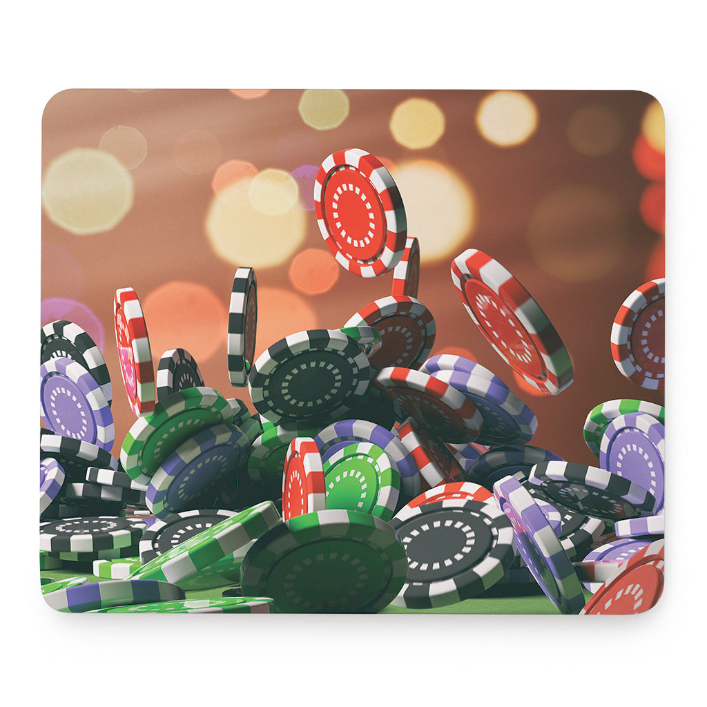 Falling Poker Chips Print Mouse Pad