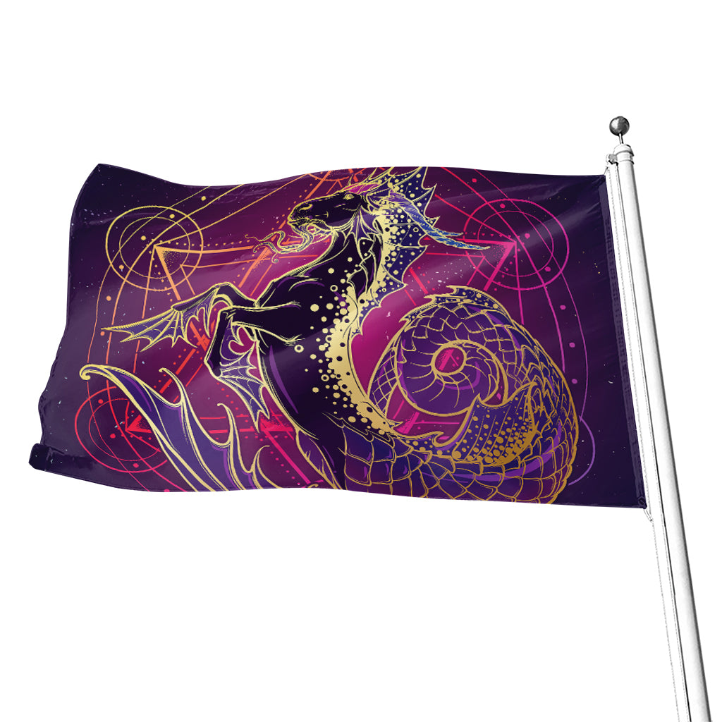 Fantastic Capricorn Sign Print Flag