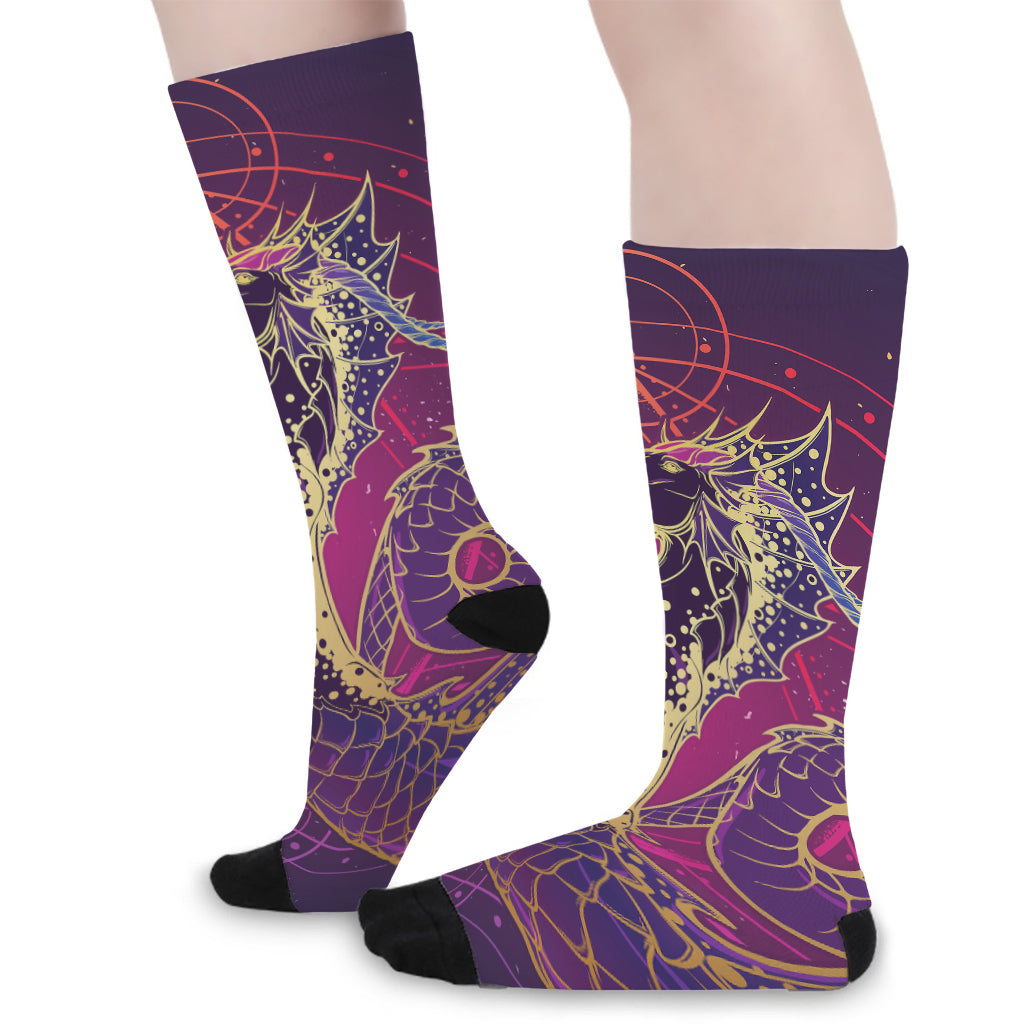 Fantastic Capricorn Sign Print Long Socks