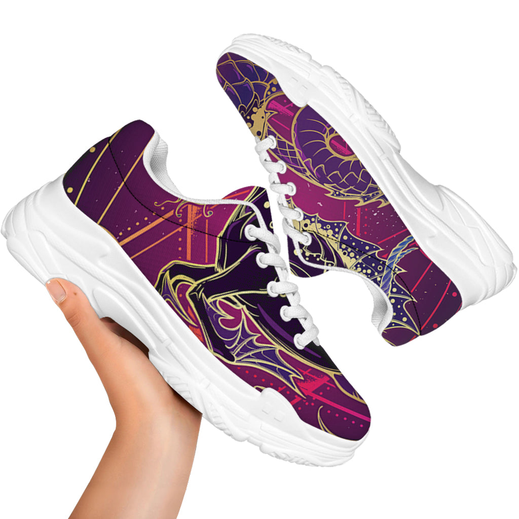 Fantastic Capricorn Sign Print White Chunky Shoes