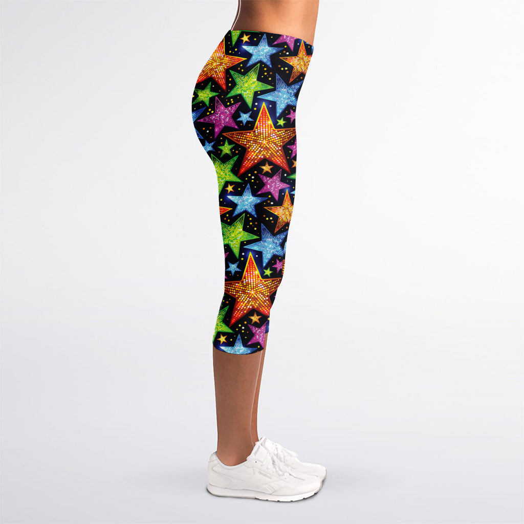 Fantastic Star Pattern Print Women's Capri Leggings