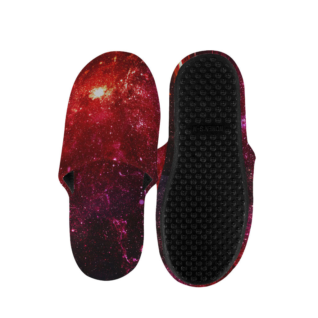 Fiery Nebula Universe Galaxy Space Print Slippers