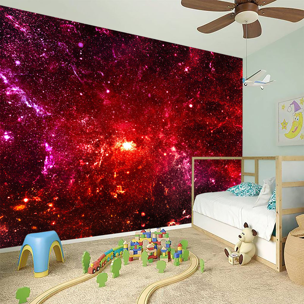 Fiery Nebula Universe Galaxy Space Print Wall Sticker