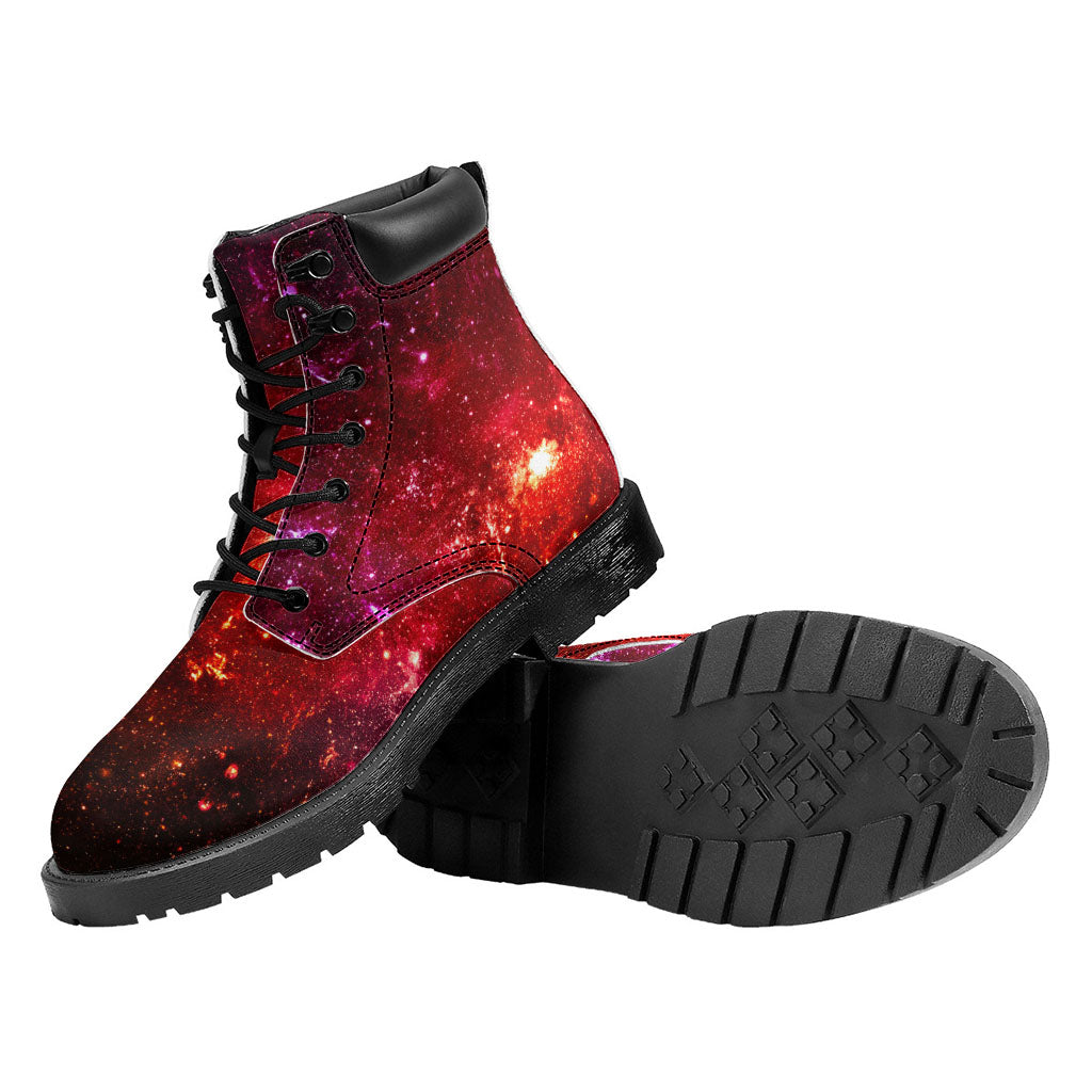 Fiery Nebula Universe Galaxy Space Print Work Boots