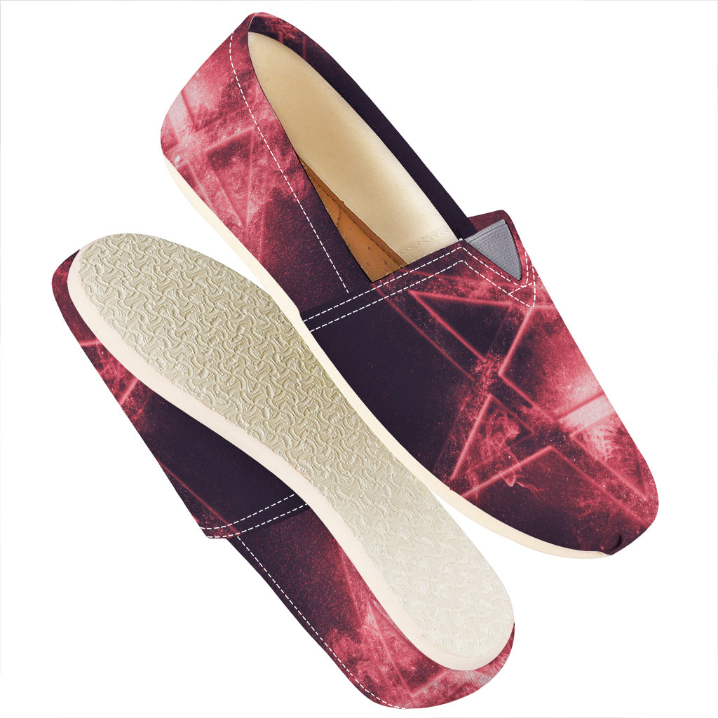 Fiery Reversed Pentagram Print Casual Shoes