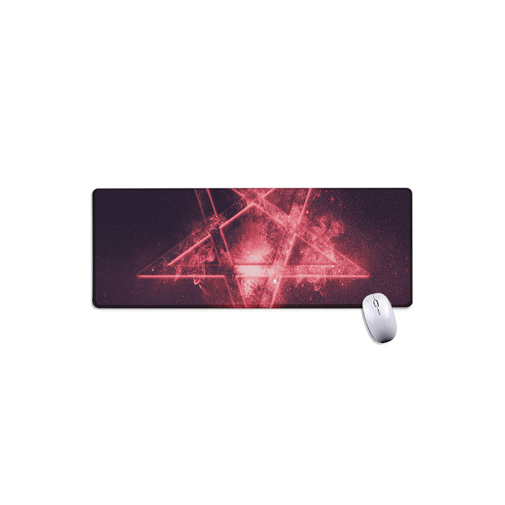 Fiery Reversed Pentagram Print Extended Mouse Pad