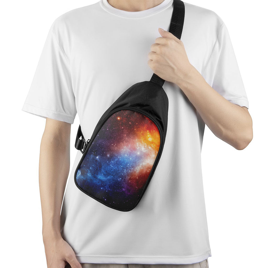 Fiery Universe Nebula Galaxy Space Print Chest Bag