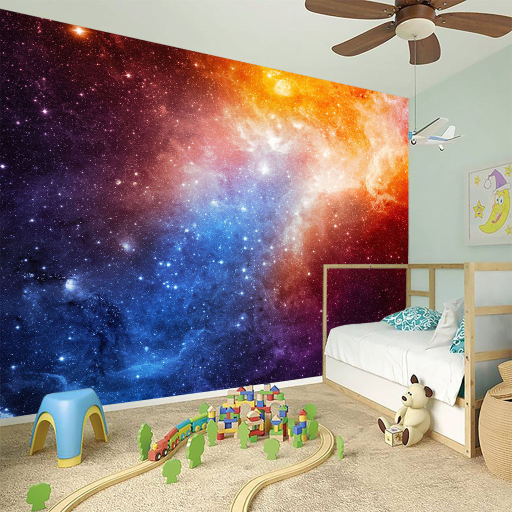 Fiery Universe Nebula Galaxy Space Print Wall Sticker