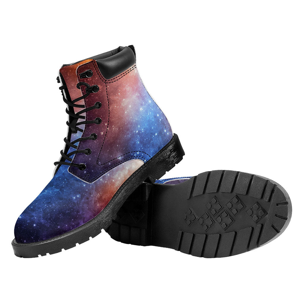 Fiery Universe Nebula Galaxy Space Print Work Boots