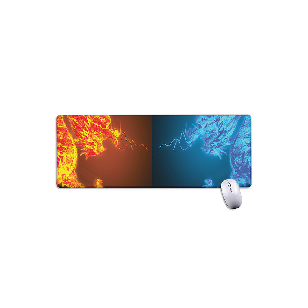 Fire And Ice Dragons Print Extended Mouse Pad
