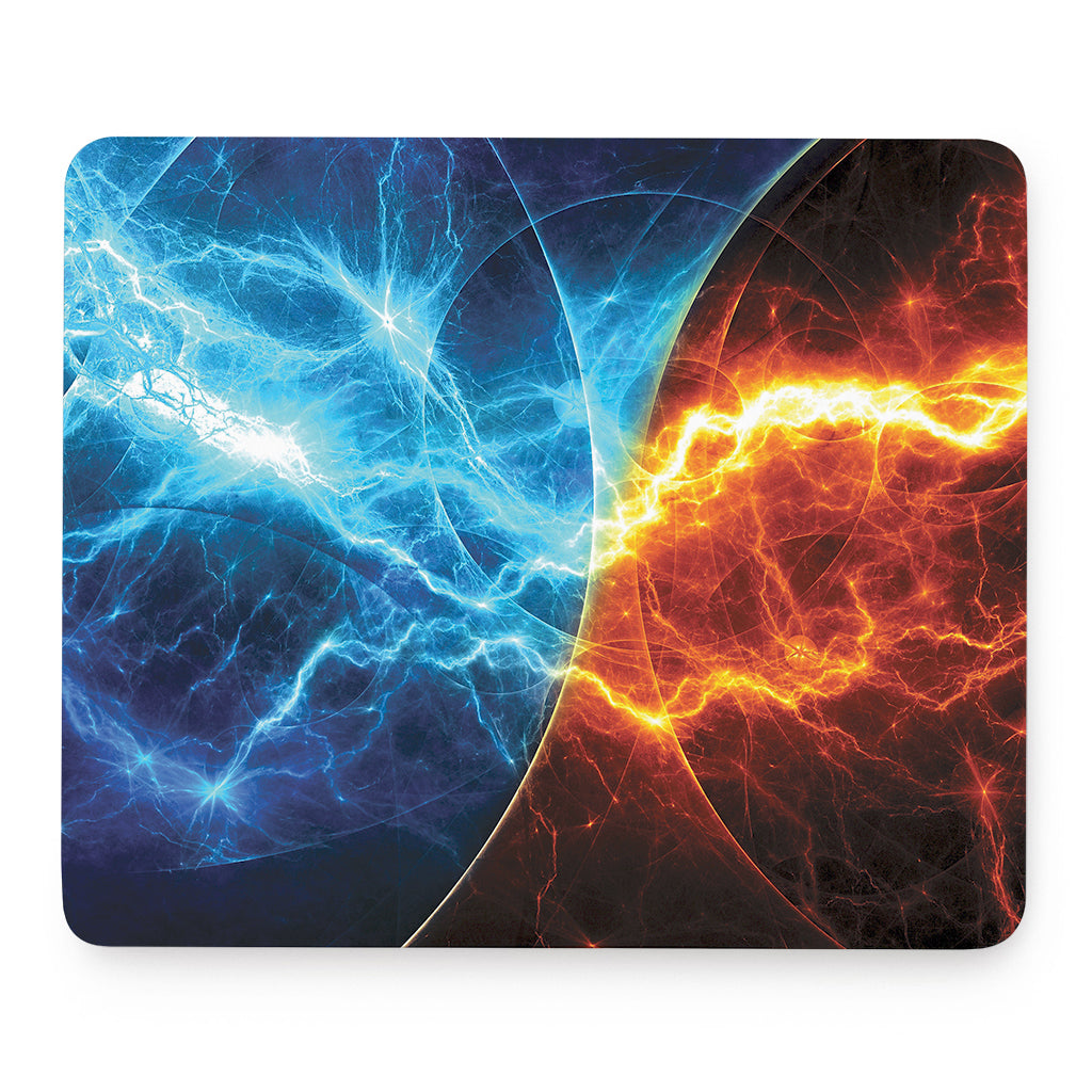 Fire And Ice Energy Print Mouse Pad