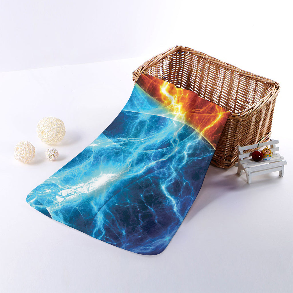 Fire And Ice Energy Print Towel