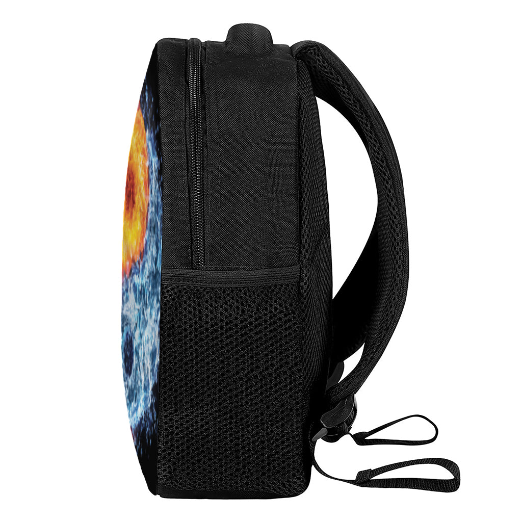 Fire And Water Yin Yang Print Casual Backpack