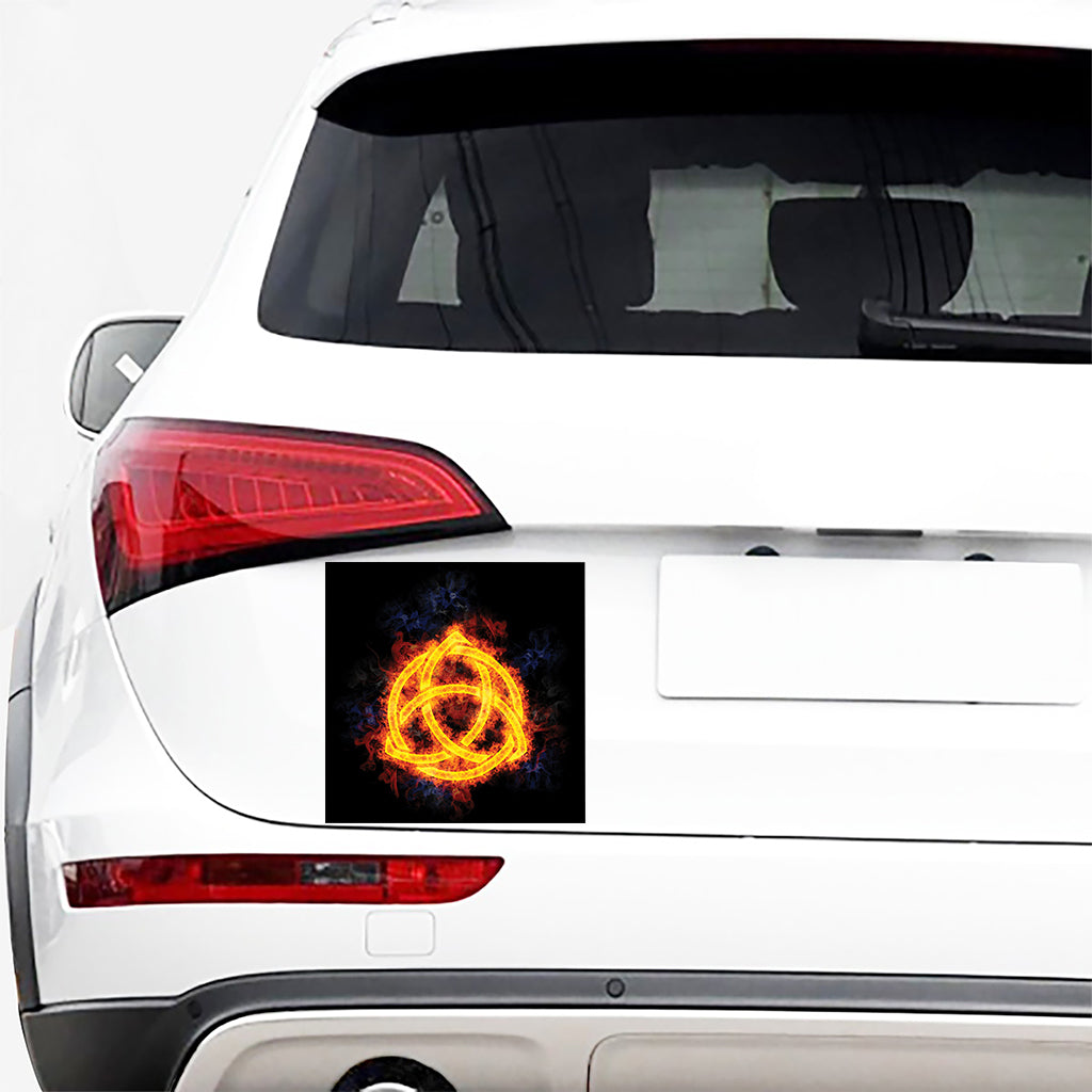 Fire Celtic Knot Print Car Sticker