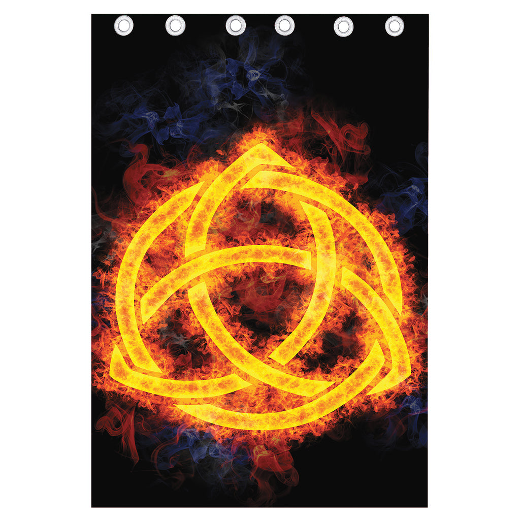 Fire Celtic Knot Print Curtain