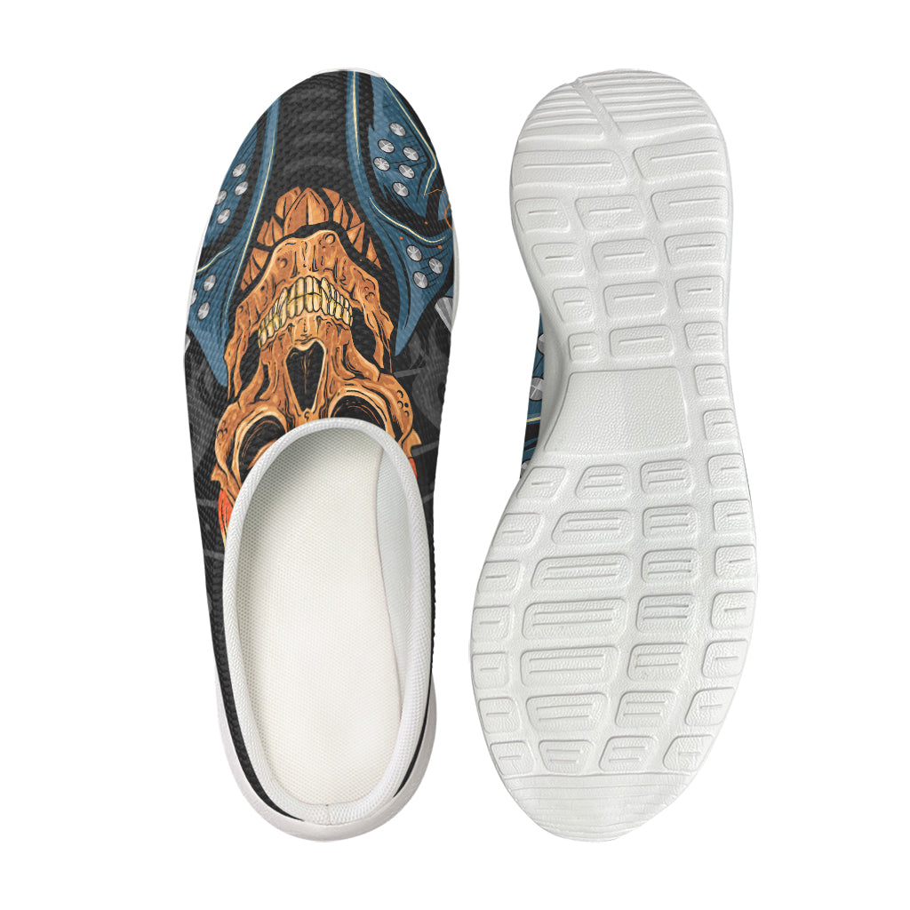 Fire Punk Devil Print Mesh Casual Shoes