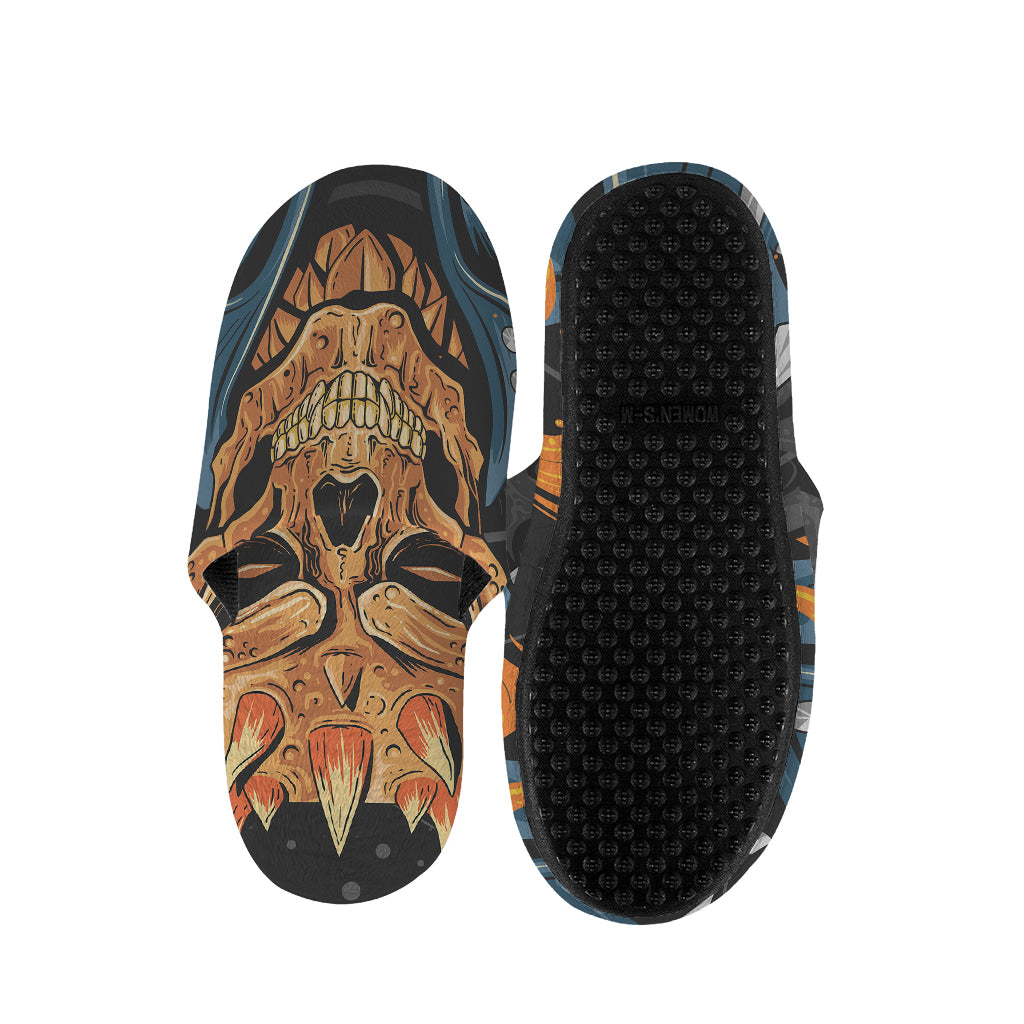 Fire Punk Devil Print Slippers