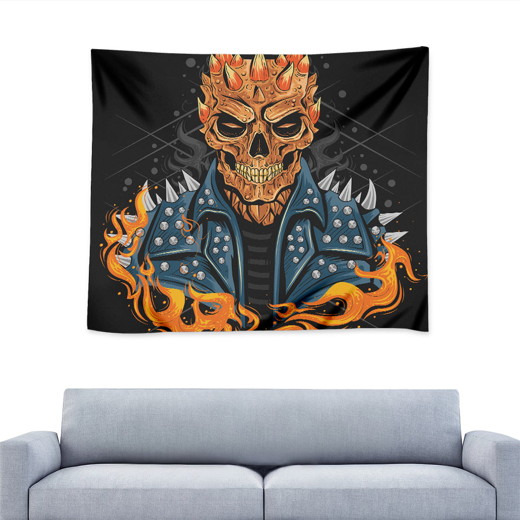 Fire Punk Devil Print Tapestry