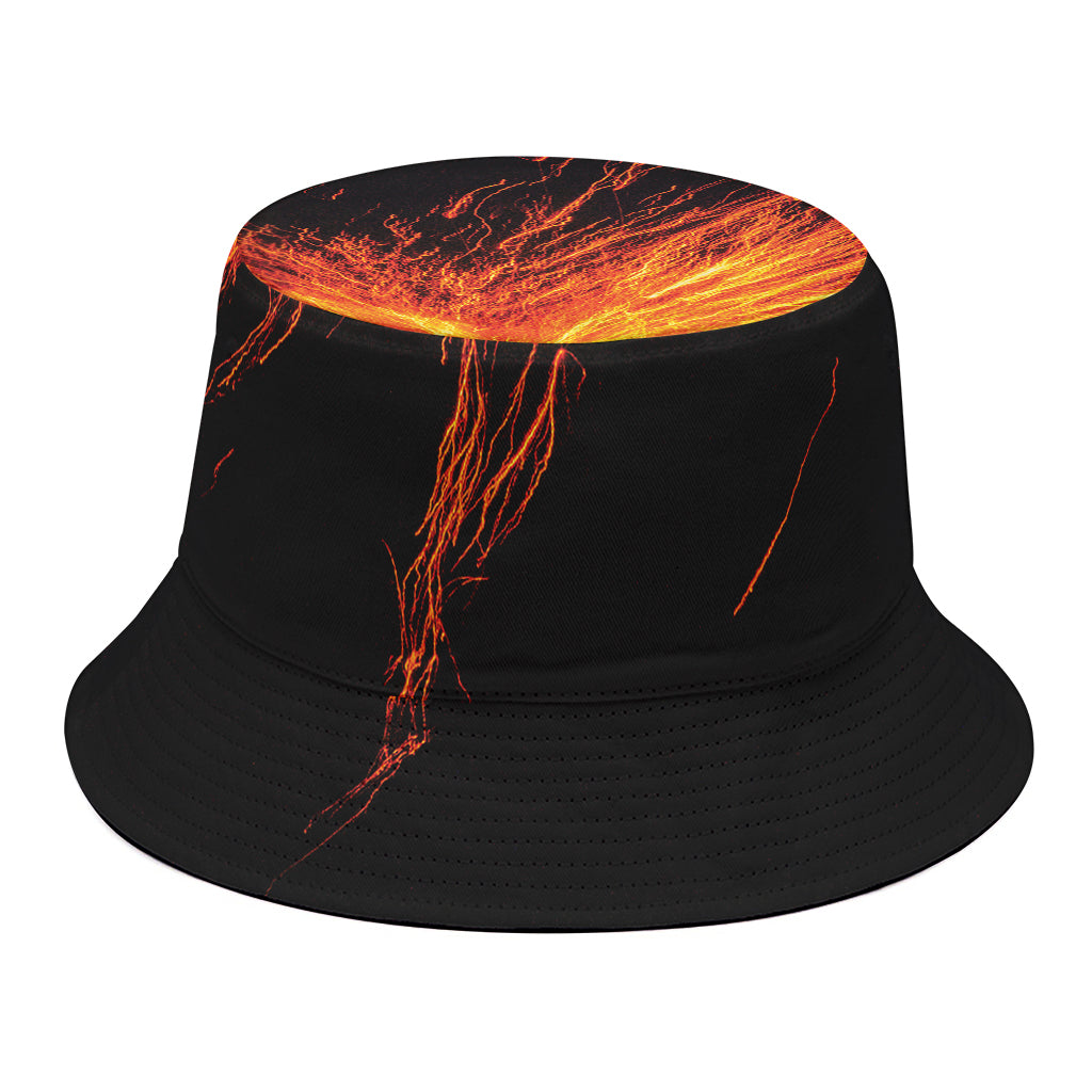 Fire Volcano Print Bucket Hat