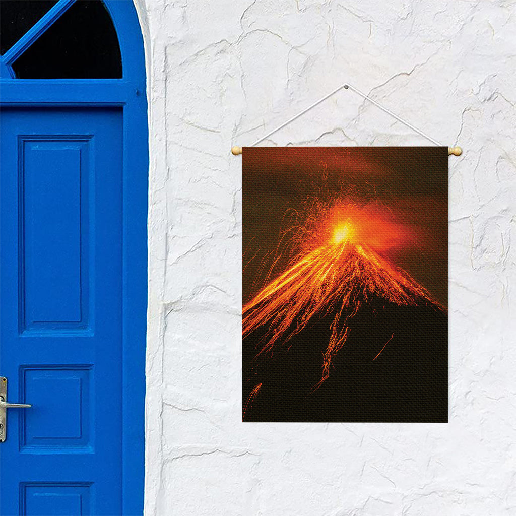 Fire Volcano Print Garden Flag