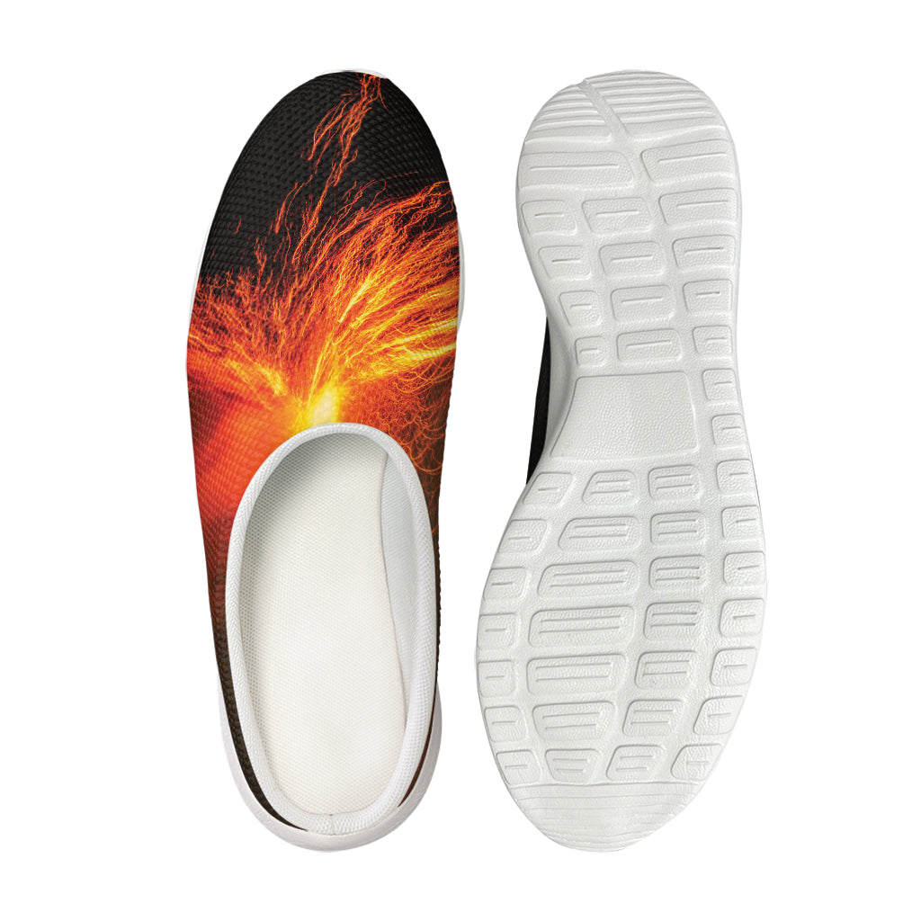 Fire Volcano Print Mesh Casual Shoes
